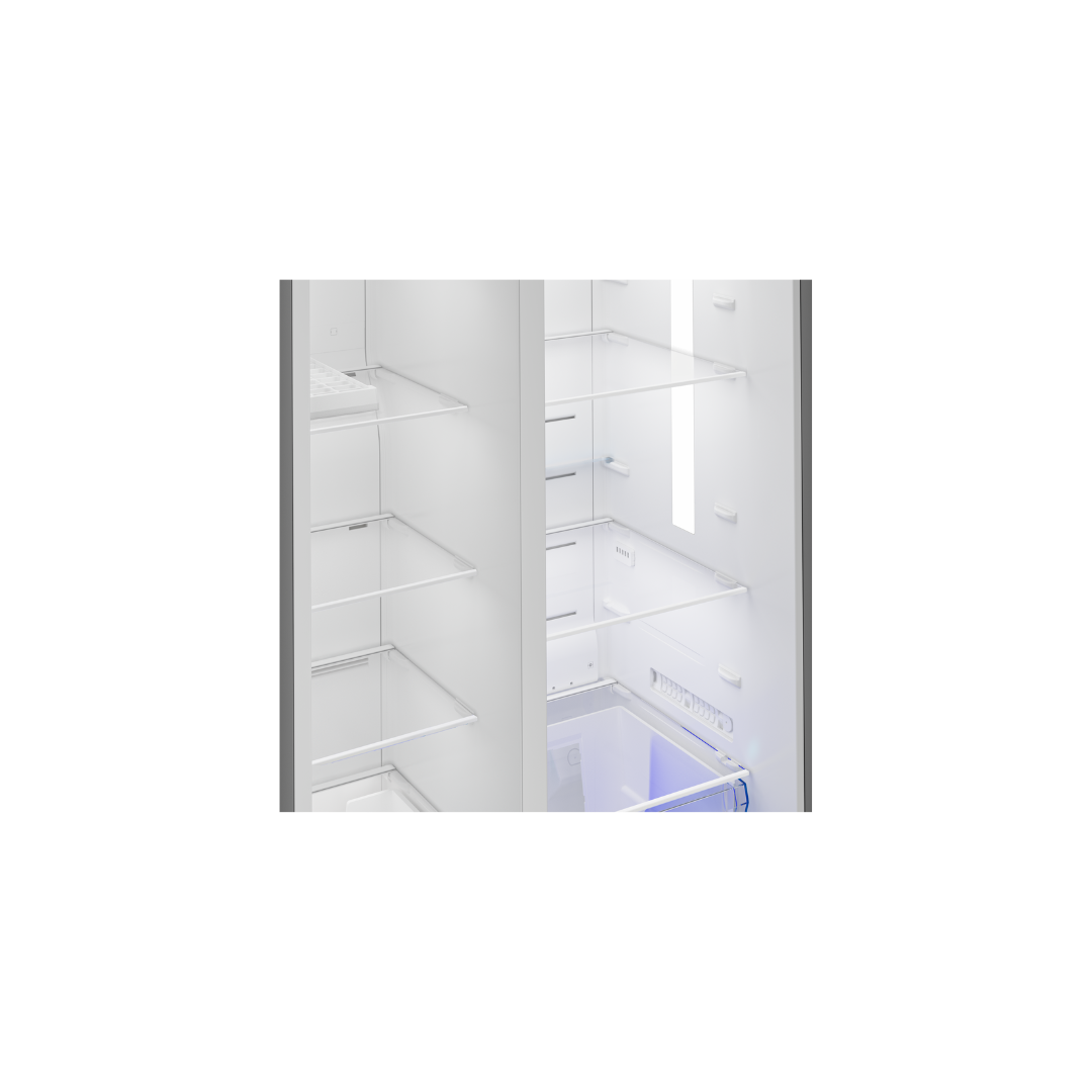 DFF536: Defy 614L Naturelight Side by Side Fridge Freezer