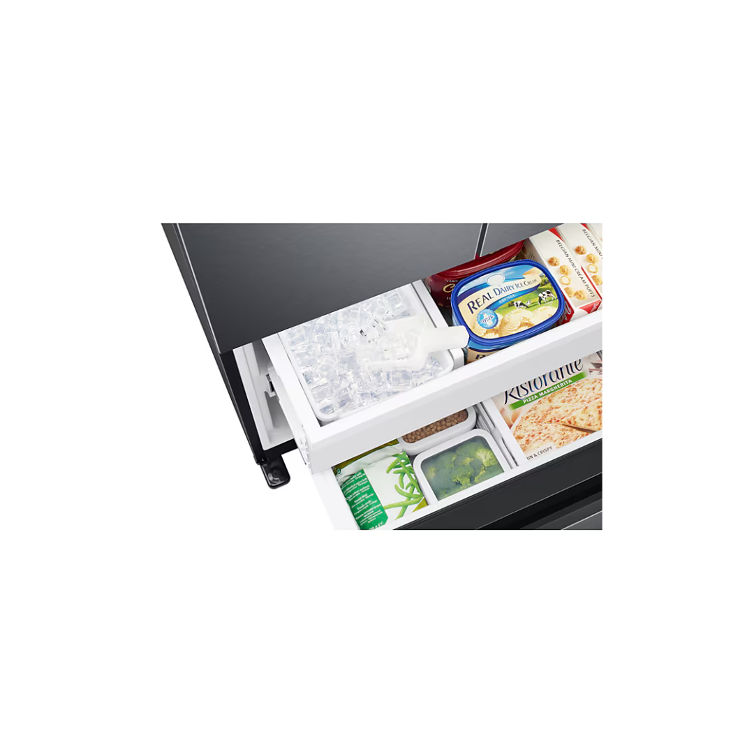 French Door Fridge with Drawer and Twin Cooling System, Black,470l