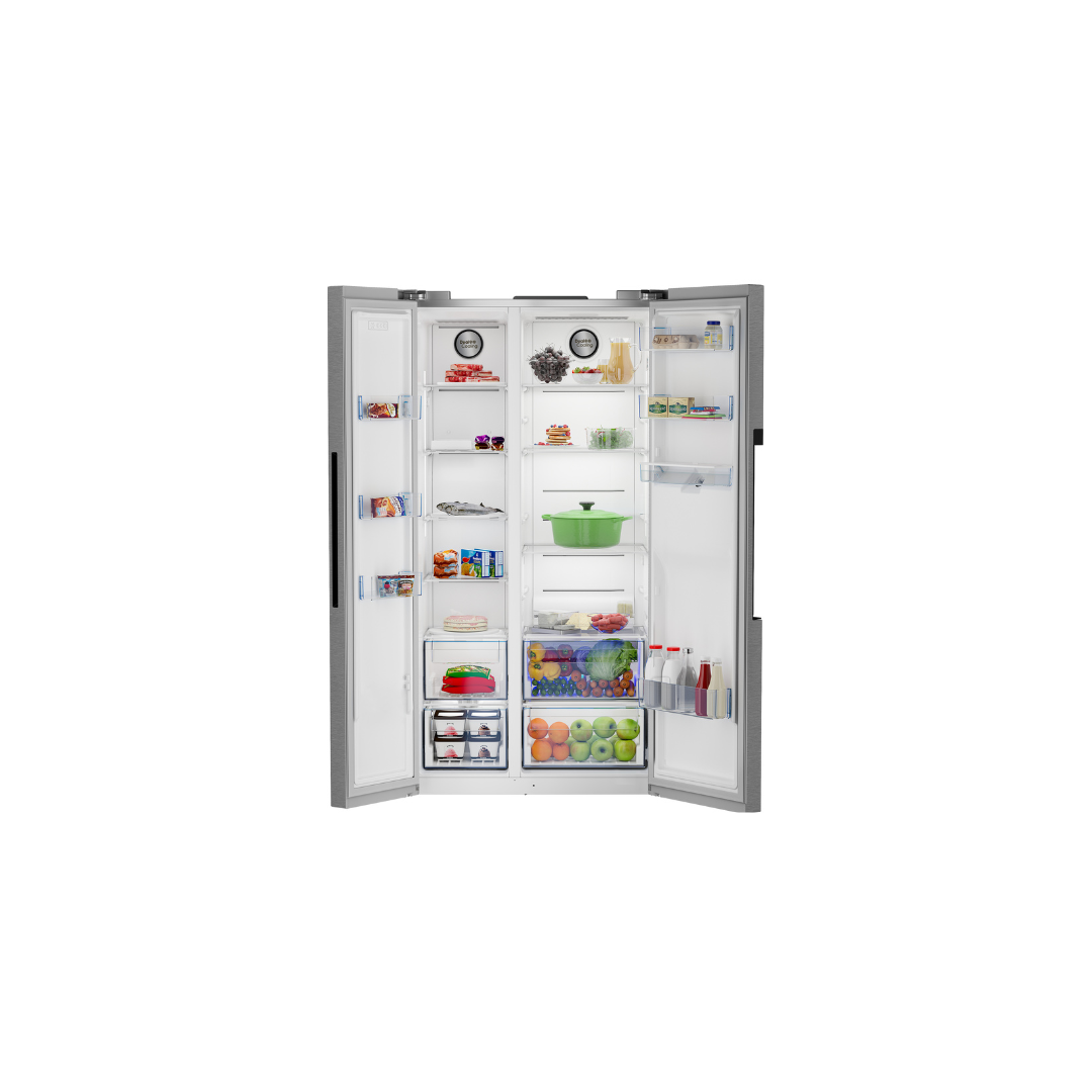 DFF547: Defy 555L Naturelight Side by Side Fridge Freezer