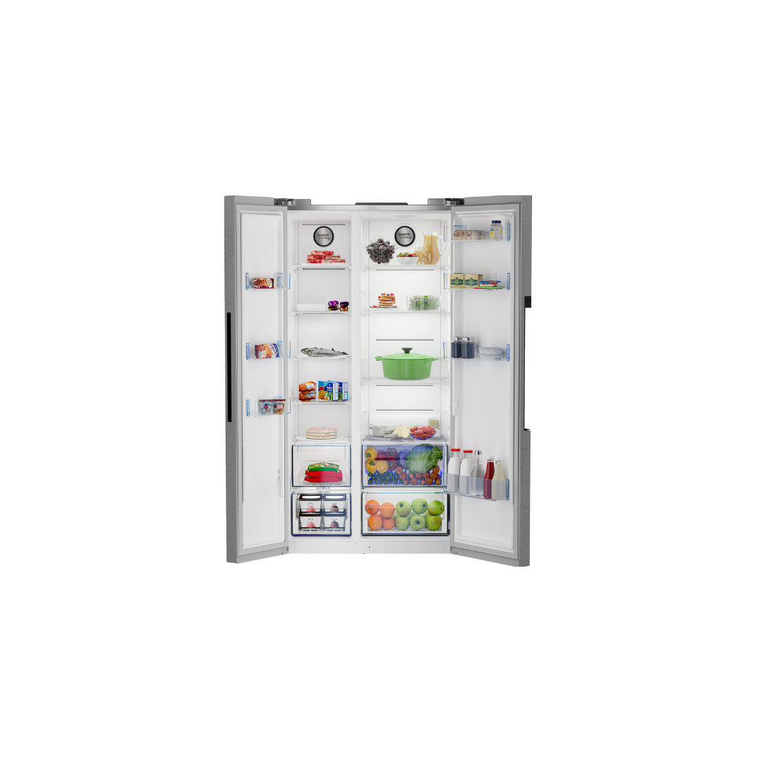 DFF536: Defy 614L Naturelight Side by Side Fridge Freezer