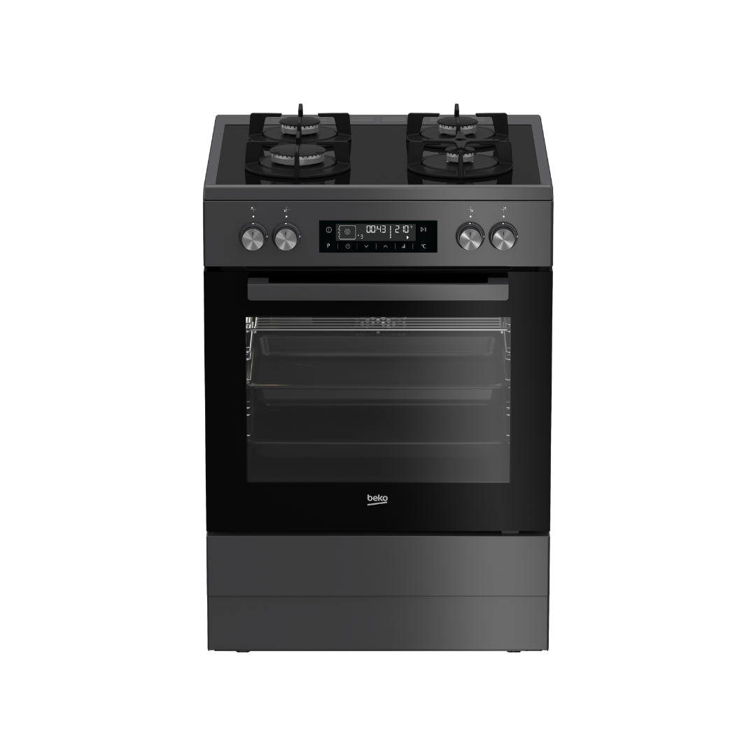 FVM81430DA: 60cm Anthracite Multifunction Gas on Glass Freestanding Stove