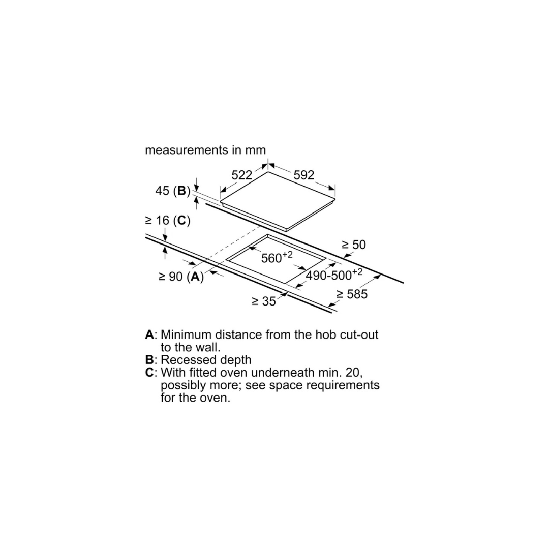 Series 4 Electric Hob 60 cm Black - PKE611BAZE