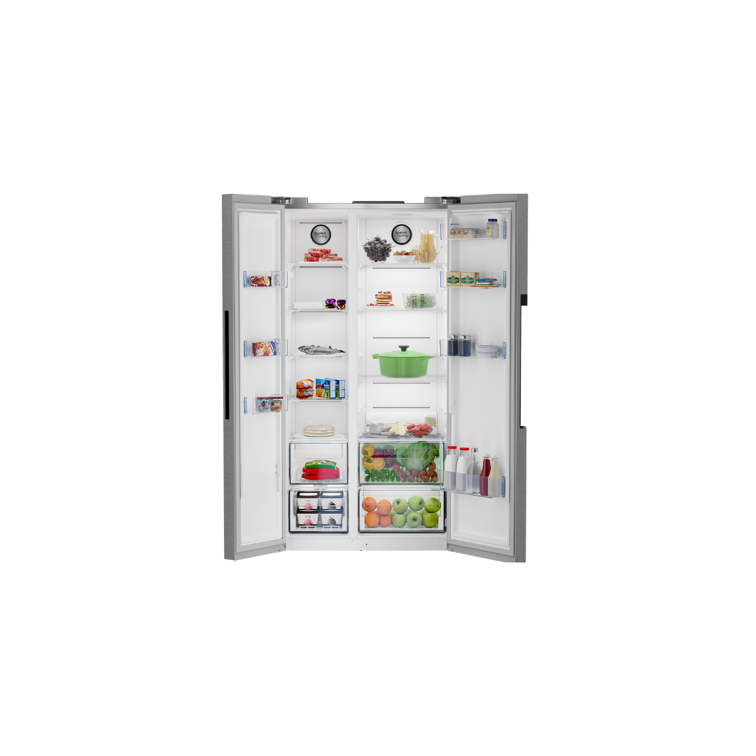 DFF536: Defy 614L Naturelight Side by Side Fridge Freezer