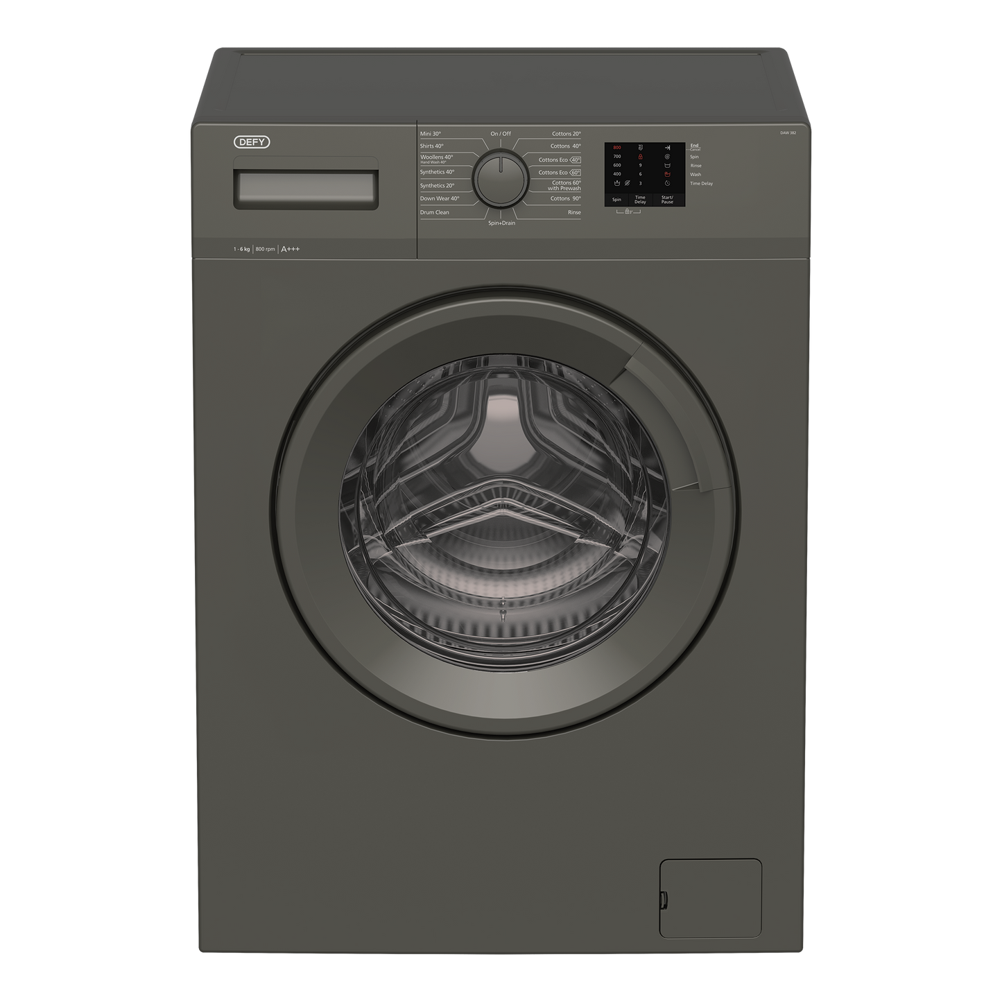 DAW382: Defy 6Kg Front Loader Washing Machine - Manhattan Grey