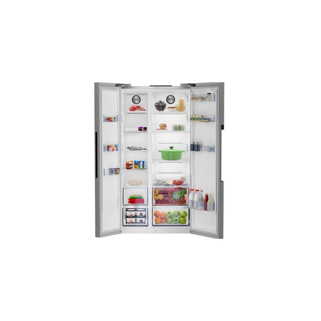 DFF536: Defy 614L Naturelight Side by Side Fridge Freezer
