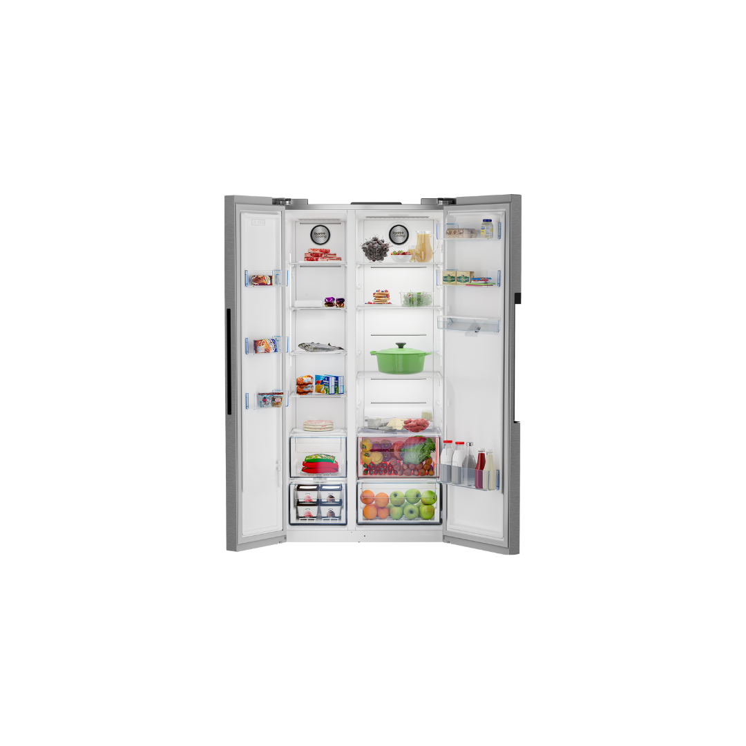 DFF547: Defy 555L Naturelight Side by Side Fridge Freezer
