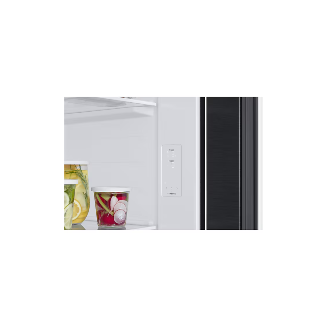 Side by side Fridge, with All around cooling, Gentle Black Matt, 564 L