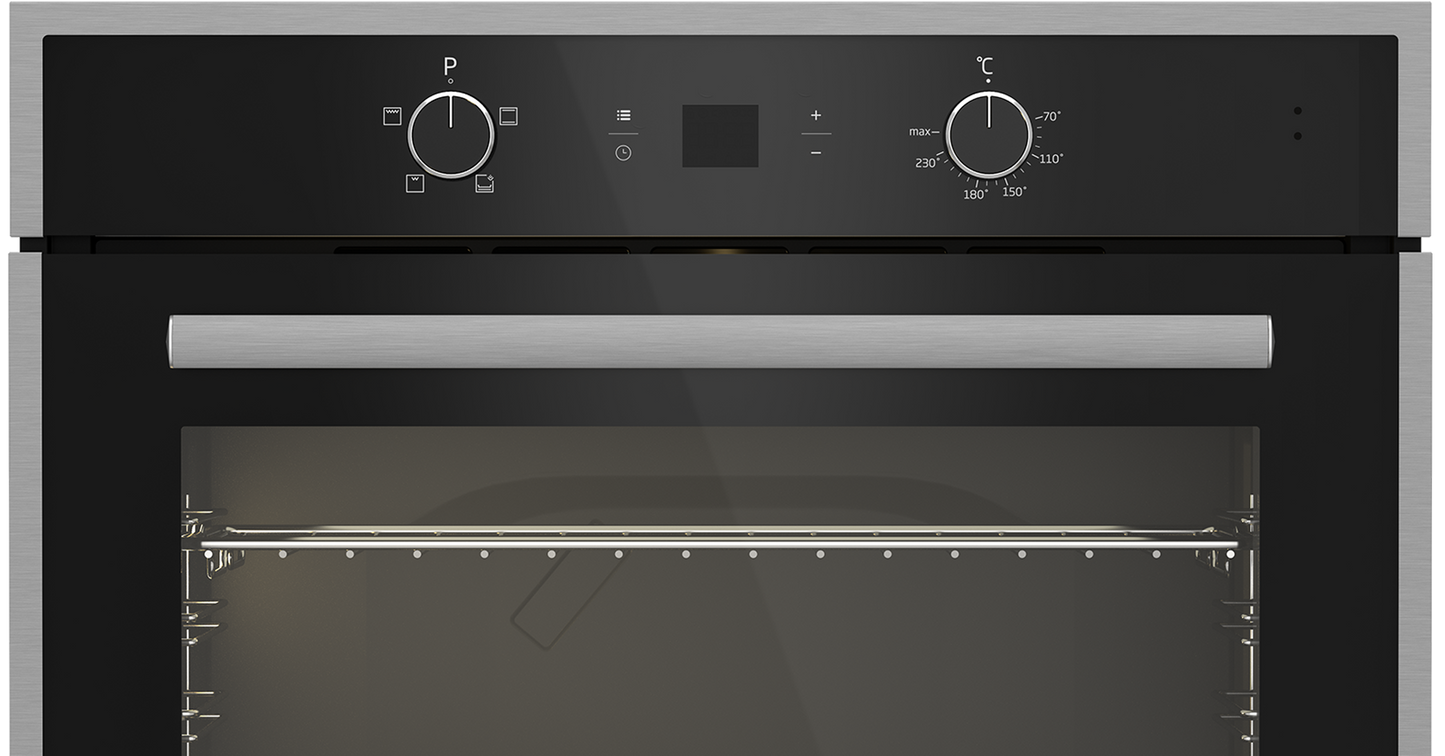 DBO772: Defy Gemini Eye-Level Static Oven - Black Glass