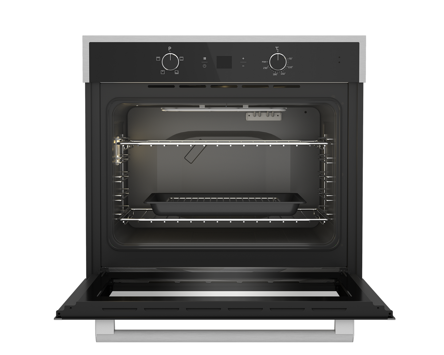 DBO772: Defy Gemini Eye-Level Static Oven - Black Glass
