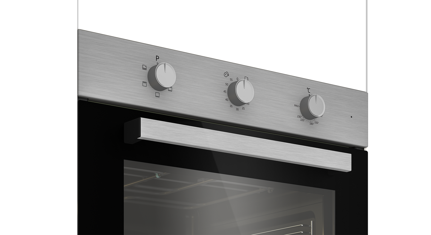 DCB843E: Defy Slimline Bundle - 60cm Eye Level Oven Stainless Steel + 4 Burner Slimline Gas Hob Stainless Steel
