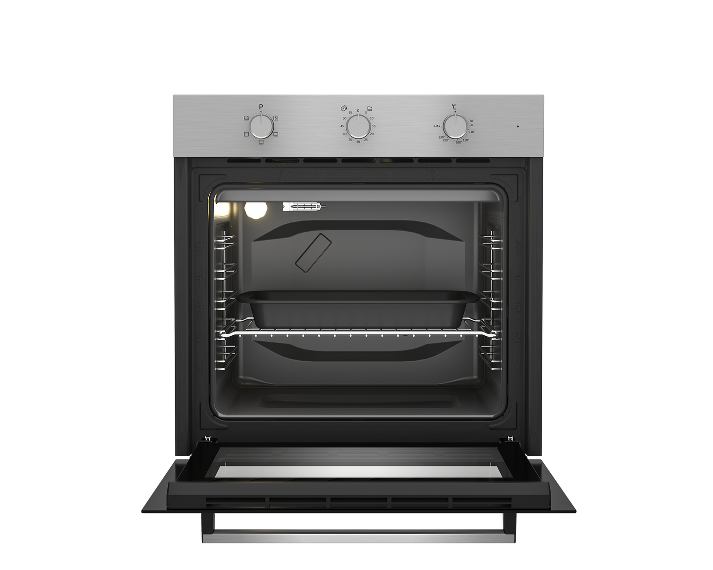 DCB843E: Defy Slimline Bundle - 60cm Eye Level Oven Stainless Steel + 4 Burner Slimline Gas Hob Stainless Steel