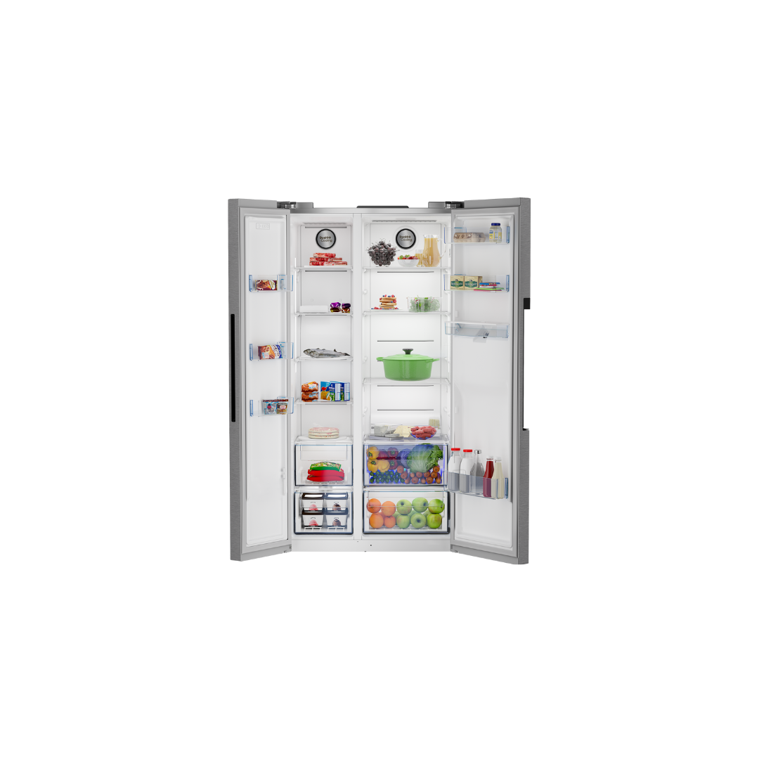 DFF547: Defy 555L Naturelight Side by Side Fridge Freezer