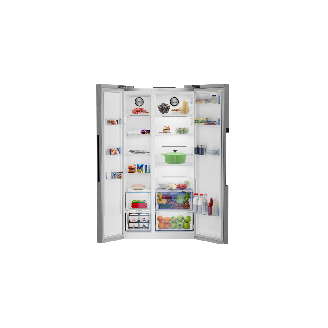 DFF536: Defy 614L Naturelight Side by Side Fridge Freezer