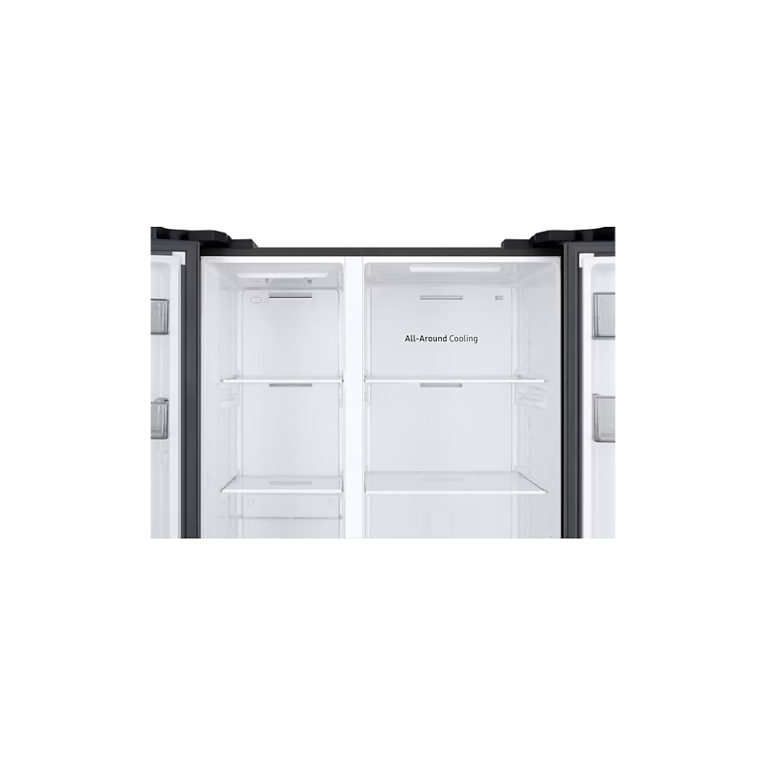 Side by side Fridge, with All around cooling, Gentle Black Matt, 564 L