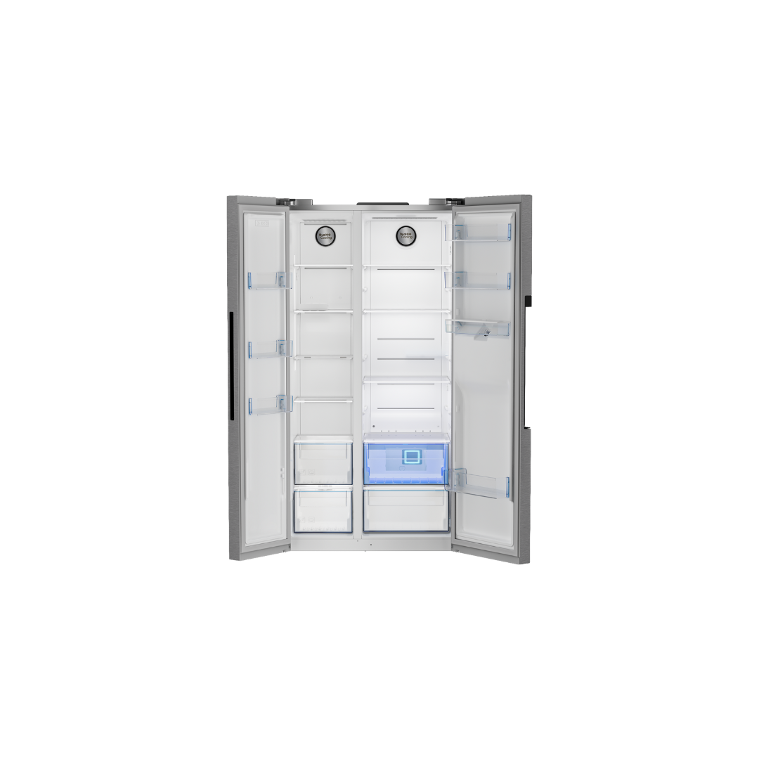 DFF547: Defy 555L Naturelight Side by Side Fridge Freezer