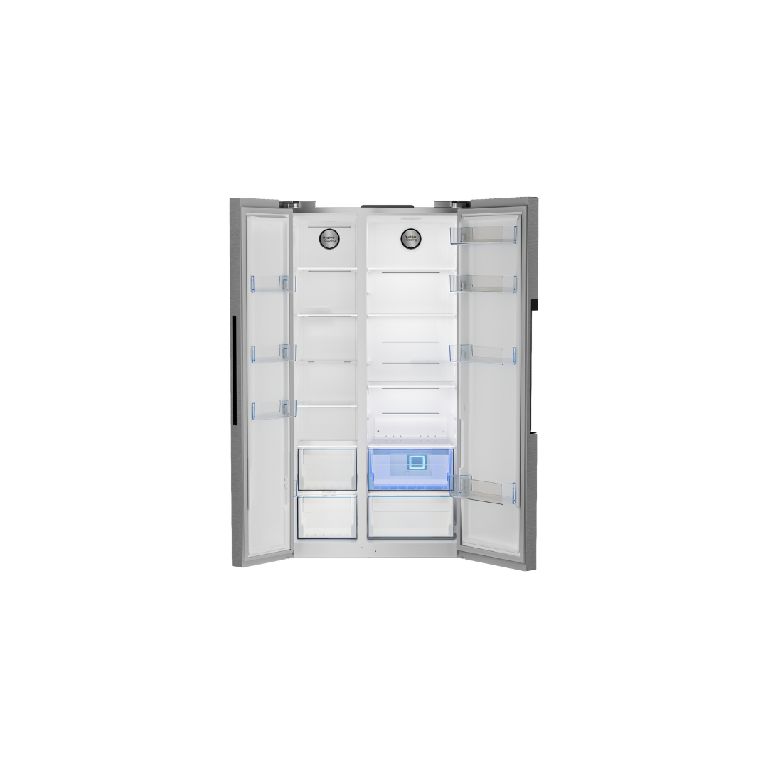 DFF536: Defy 614L Naturelight Side by Side Fridge Freezer