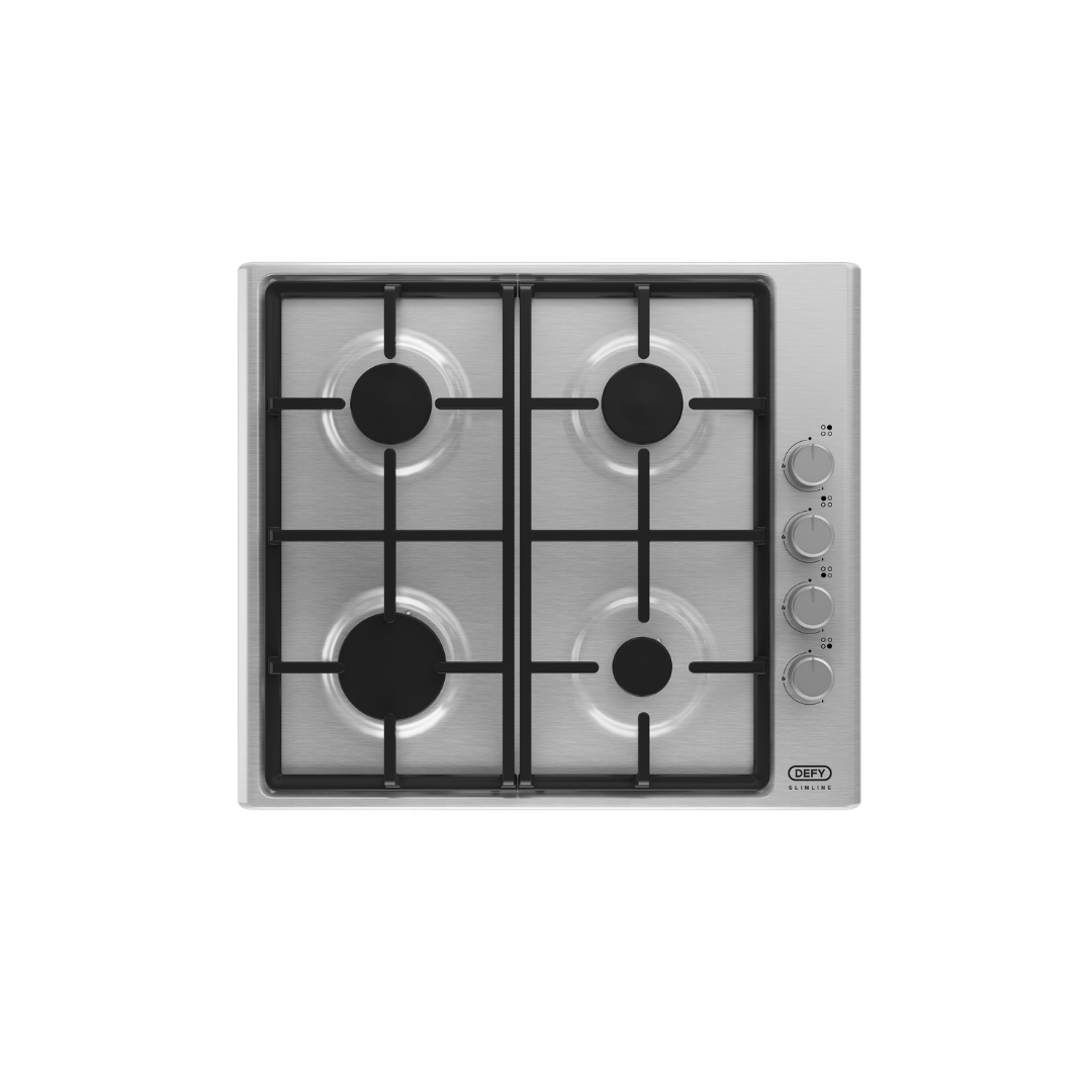 DCB843E: Defy Slimline Bundle - 60cm Eye Level Oven Stainless Steel + 4 Burner Slimline Gas Hob Stainless Steel