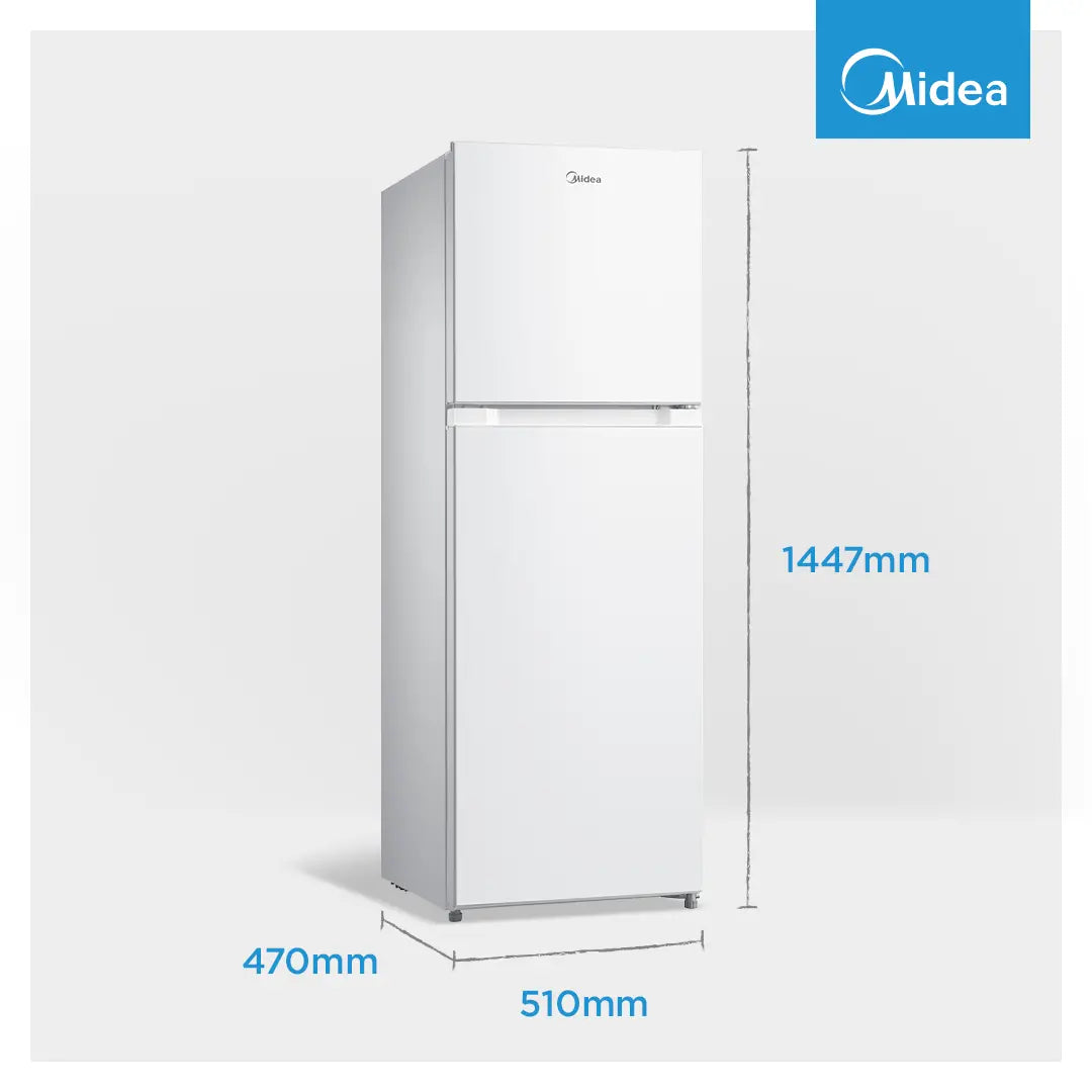 Midea 173L Top Mount Freezer -White HD-216FN WHITE