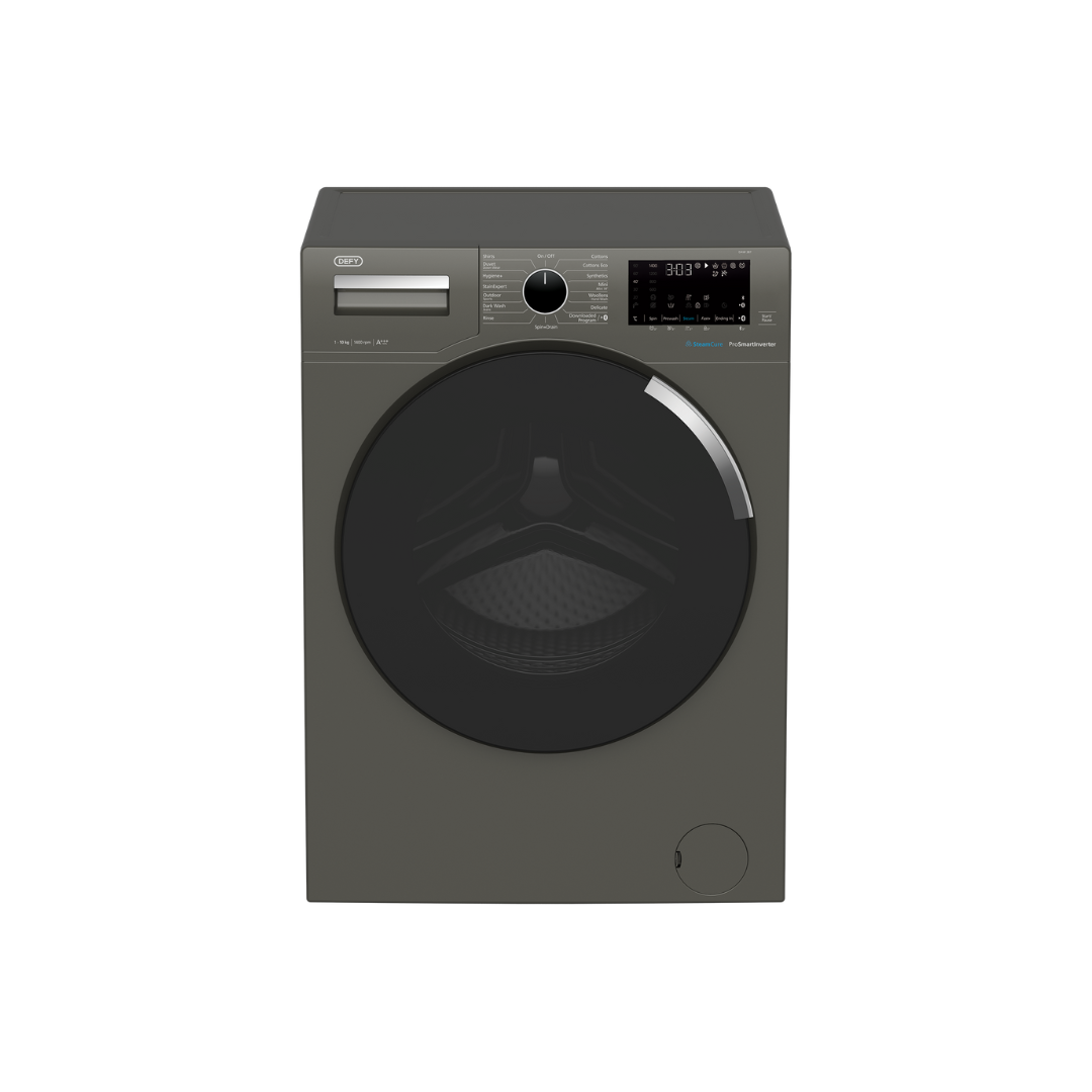 DAW 387: Defy 10Kg Front Loader Washing Machine with SteamCure Technology - Manhattan Grey