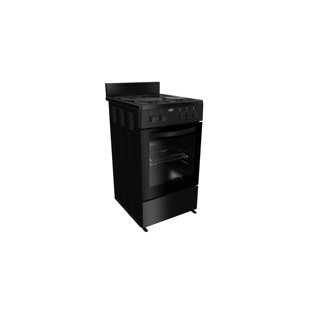 DSS553: Defy 50cm 3 Plate Compact Plug In Stove - Black