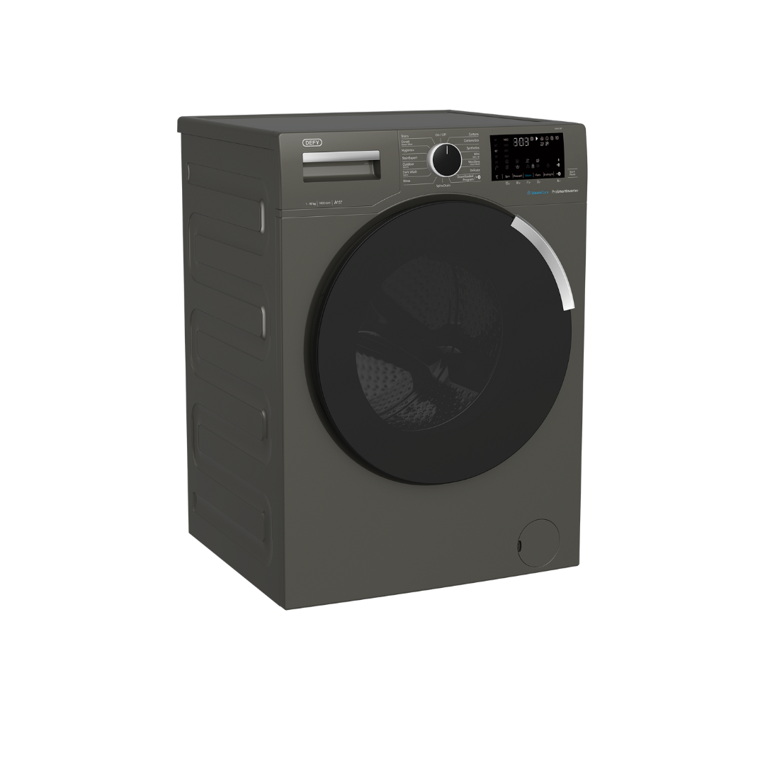 DAW 387: Defy 10Kg Front Loader Washing Machine with SteamCure Technology - Manhattan Grey