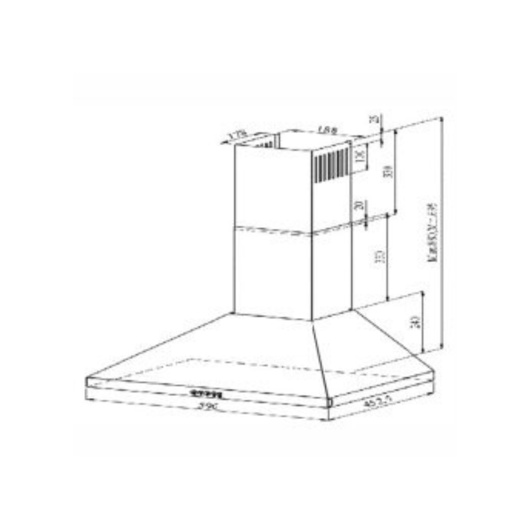 60cm Stainless Steel Bulky Pyramid - D004-BG Stainless st