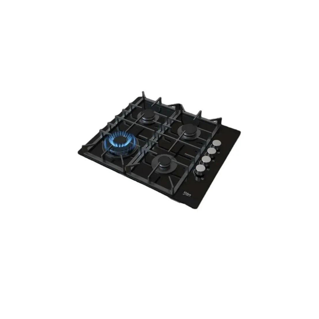 Univa 60cm Black Gas Hob UGH640B