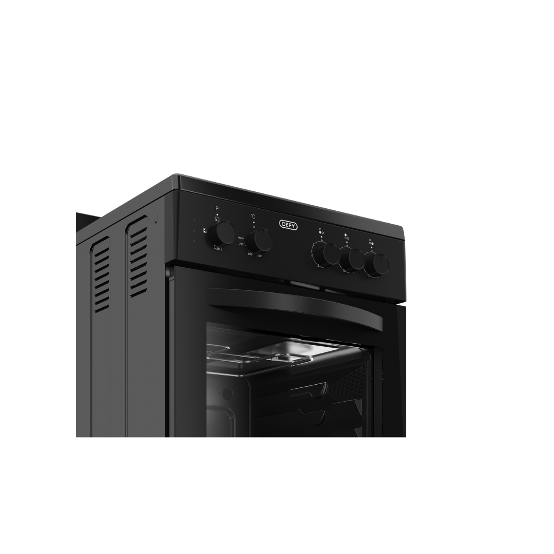 DSS553: Defy 50cm 3 Plate Compact Plug In Stove - Black