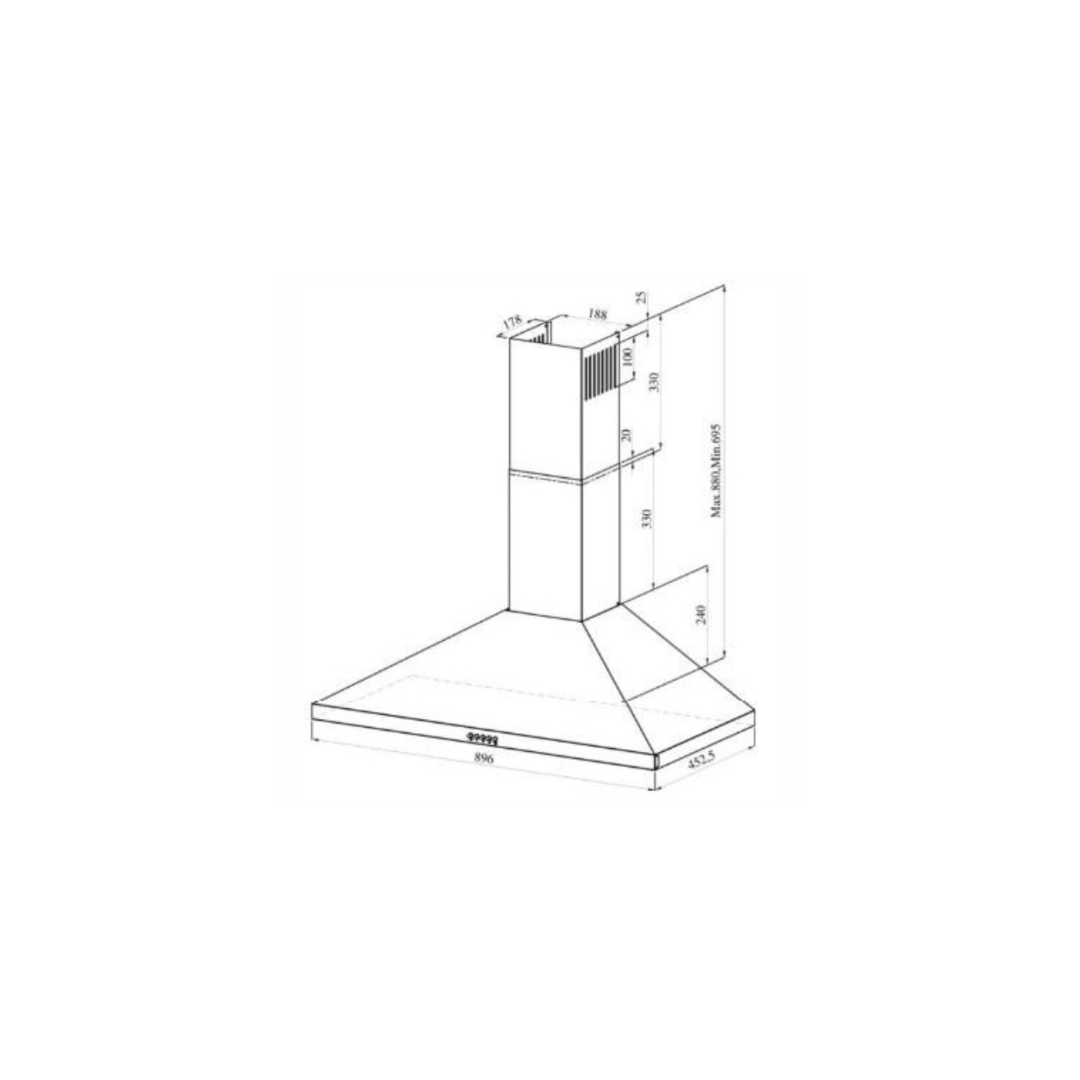 Hoods – Stainless Steel - 90cm - D004