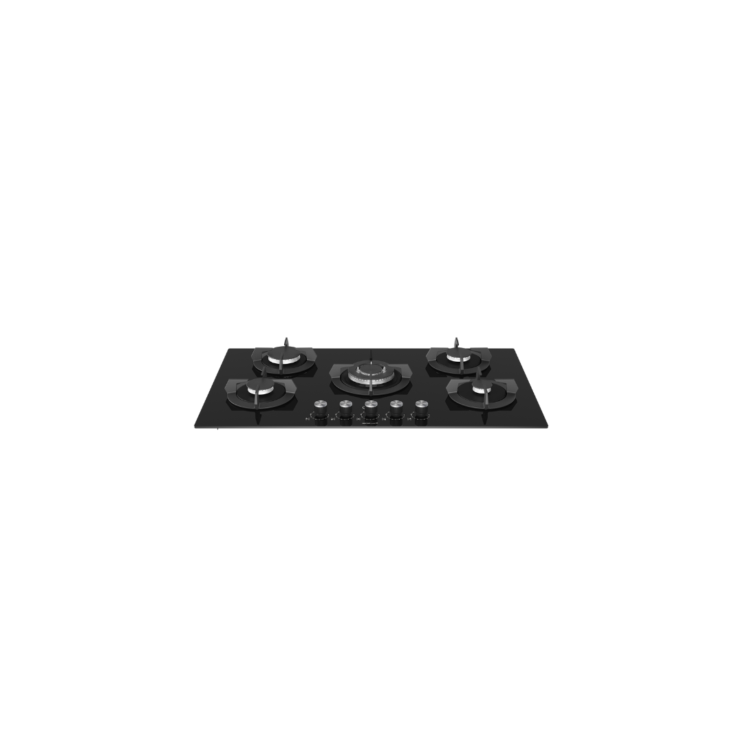DHG 905: Defy 90cm Gemini Gas on Glass Hob with Precise Flame