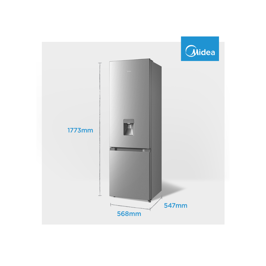 Midea 259L Bottom Mount Freezer - Stainless Steel