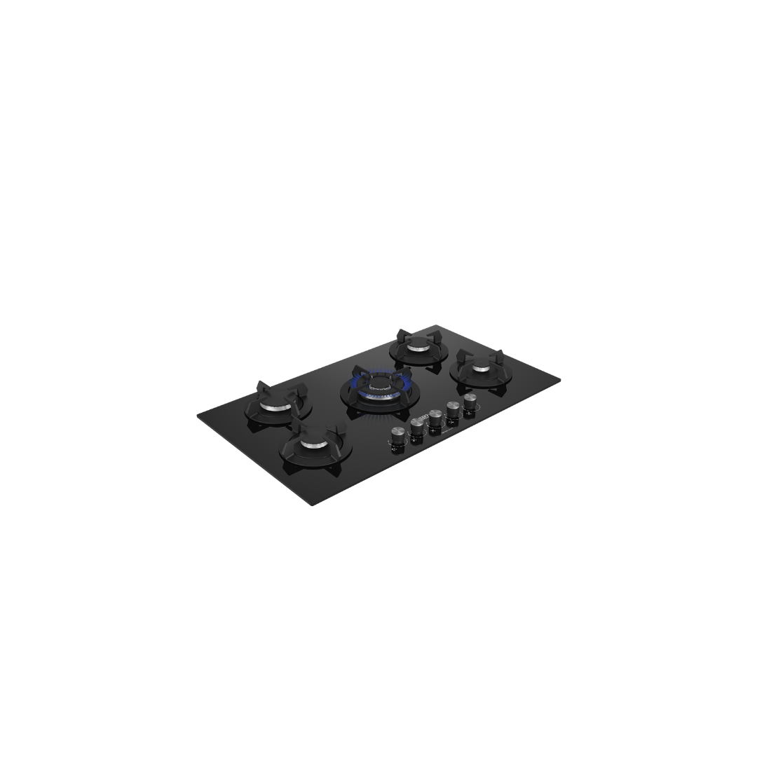 DHG 905: Defy 90cm Gemini Gas on Glass Hob with Precise Flame