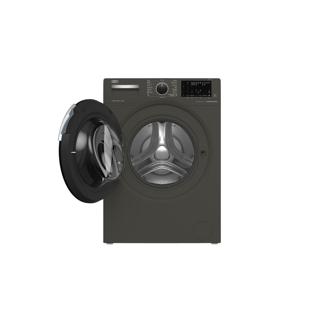 DAW 387: Defy 10Kg Front Loader Washing Machine with SteamCure Technology - Manhattan Grey