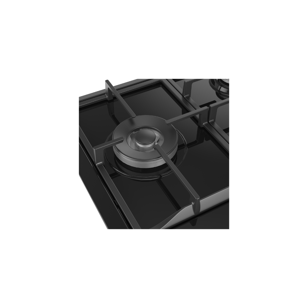 DHG 128: Defy 90cm Gas Hob with Wok Burner – Black Stainless Steel
