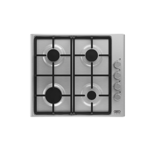 DHG 133: Defy 60cm Slimline Gas Hob – Stainless Steel