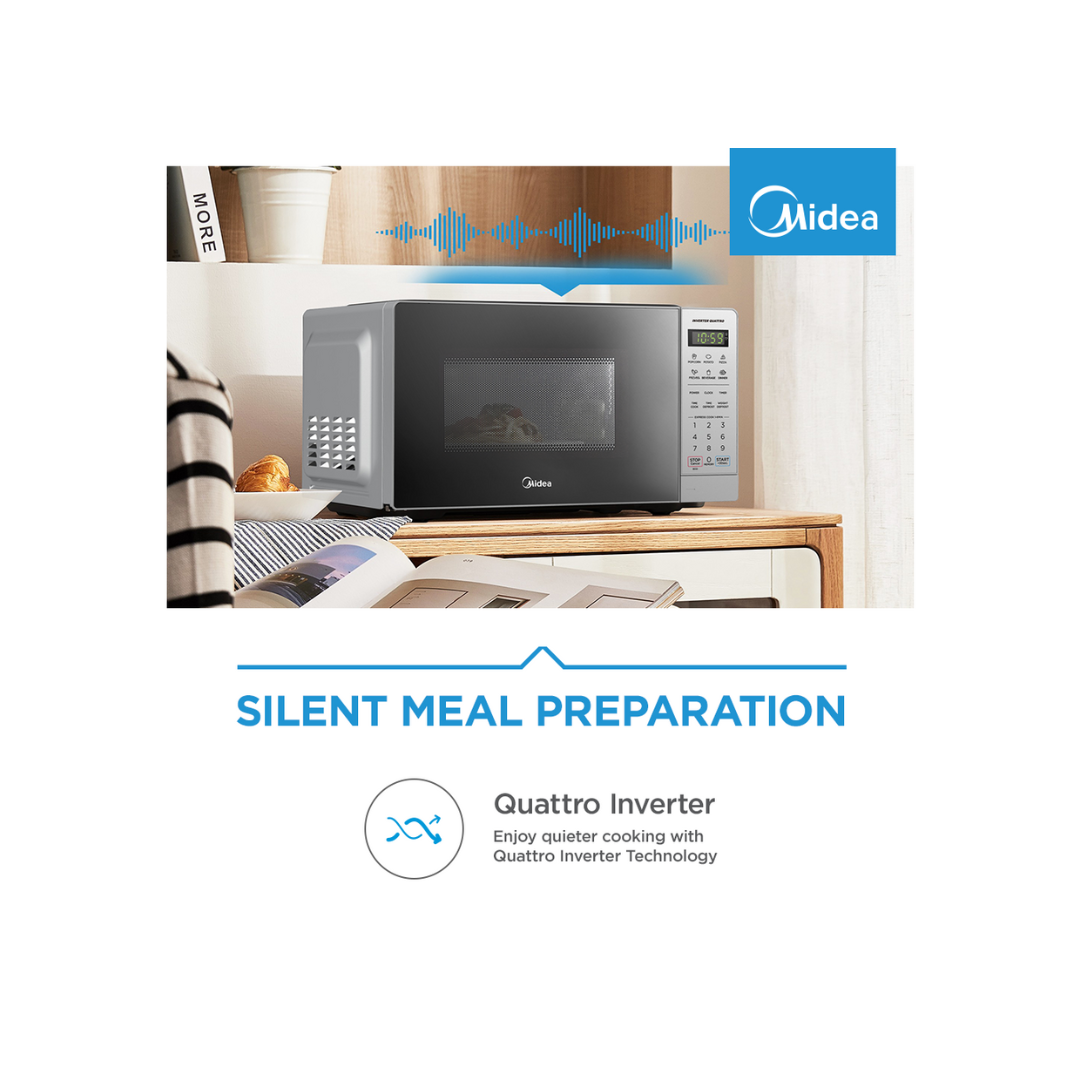 EM20-SILVER-MIRROR - 20L Digital Inverter Microwave Silver