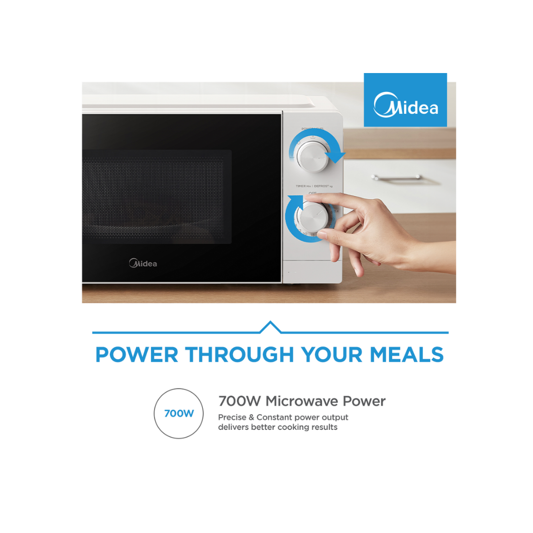 MM20-WHITE - 20L Manual Inverter Microwave White