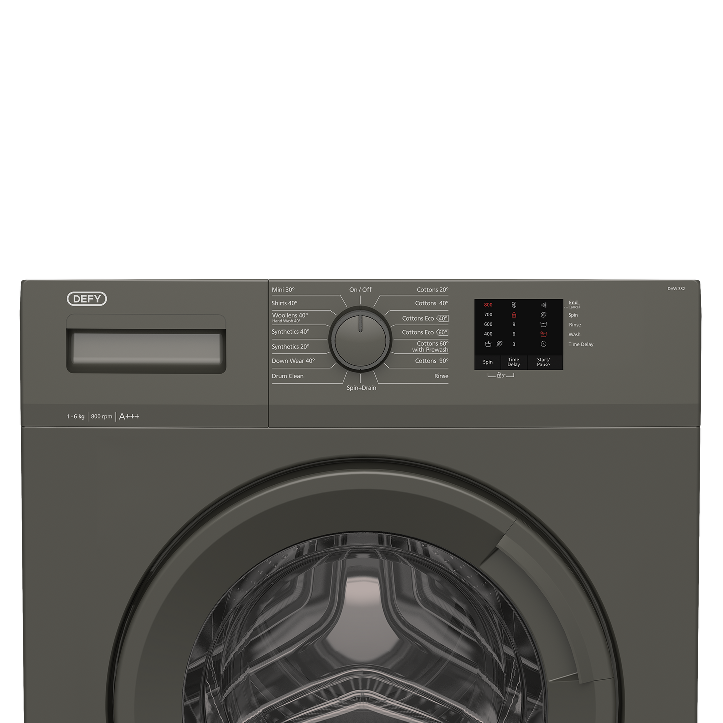 DAW382: Defy 6Kg Front Loader Washing Machine - Manhattan Grey
