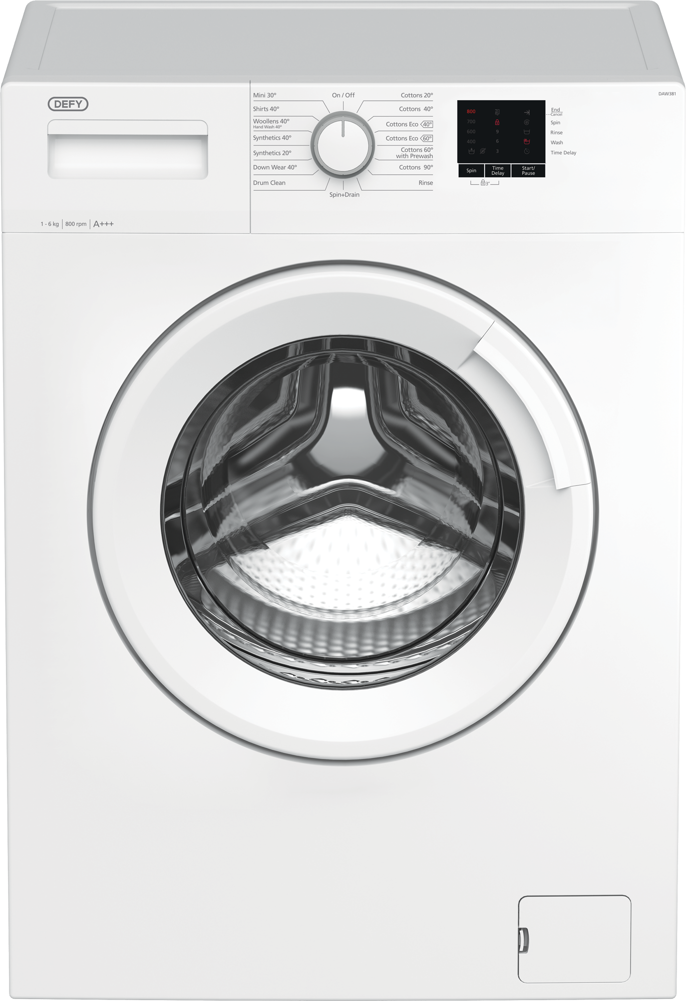 DAW381: Defy 6Kg Front Loader Washing Machine - White
