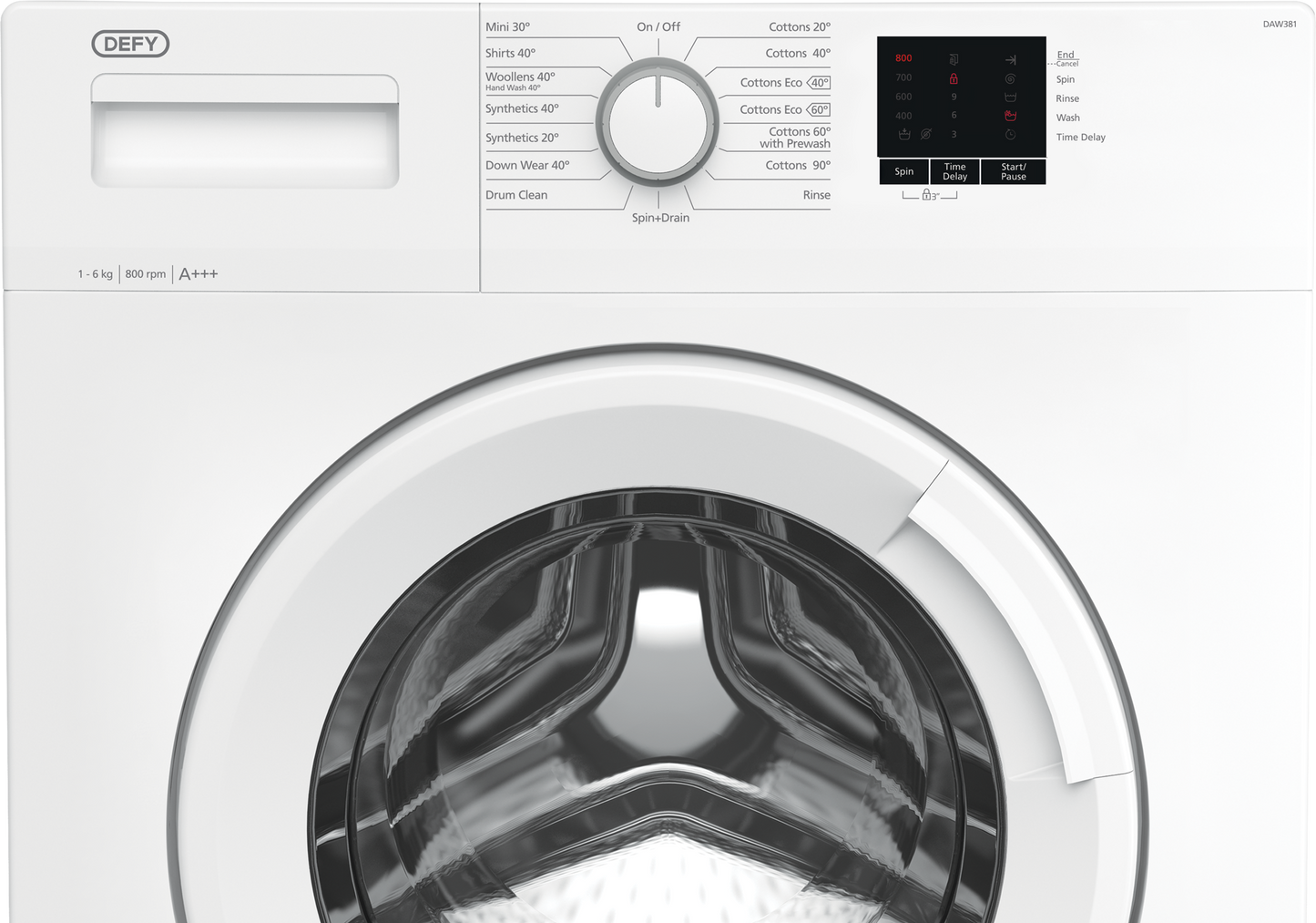 DAW381: Defy 6Kg Front Loader Washing Machine - White