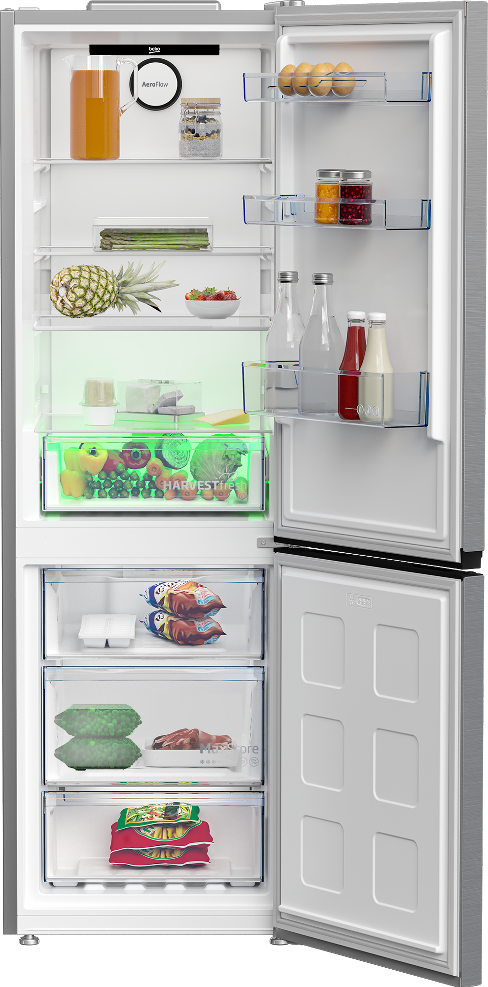 316L FRIDGE/FRZER PEARL STEEL BEKO B3RCNE364HXB