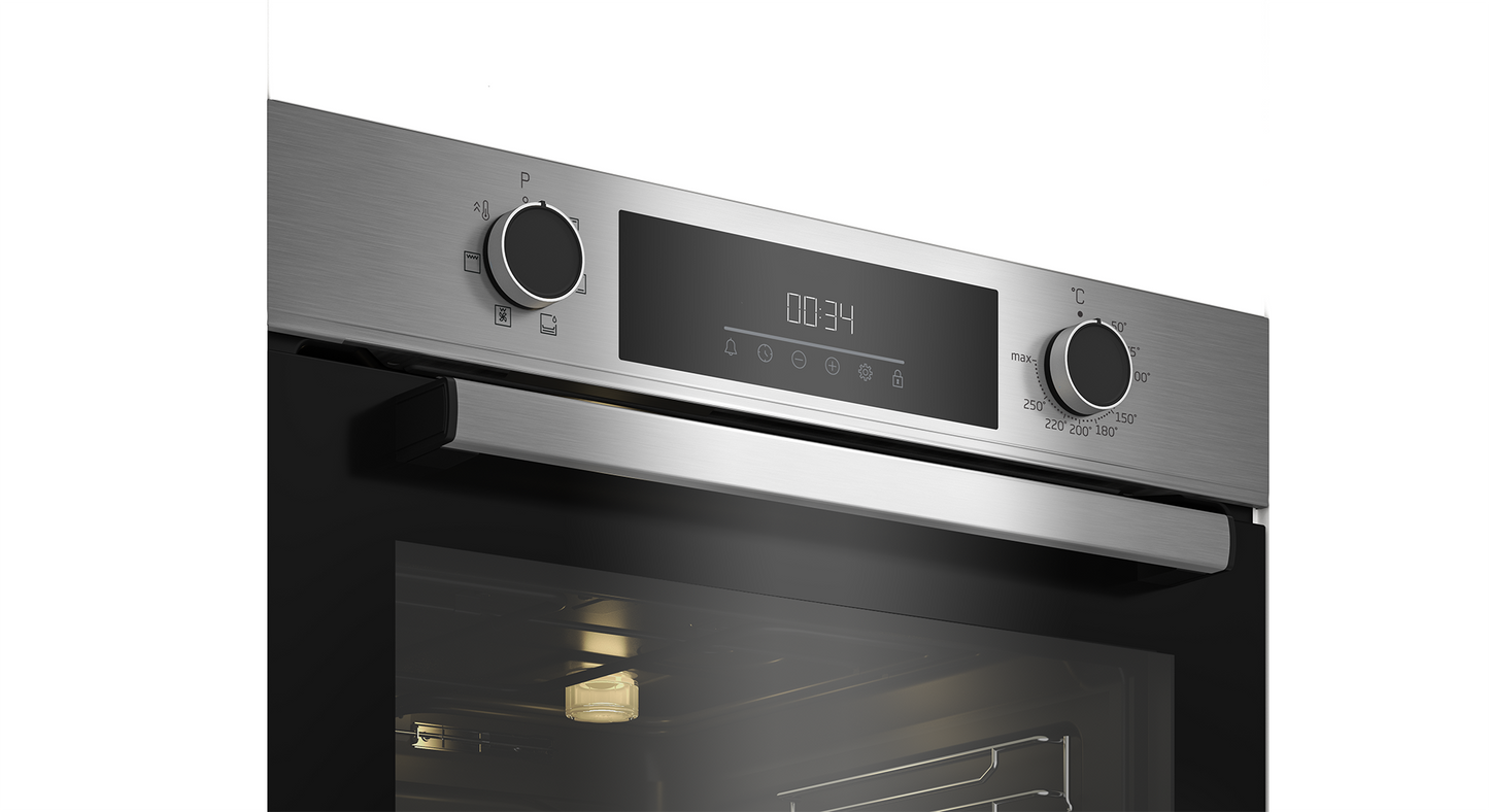 BBIE12300X: 60cm Stainless Steel Multifunction Built-in Oven