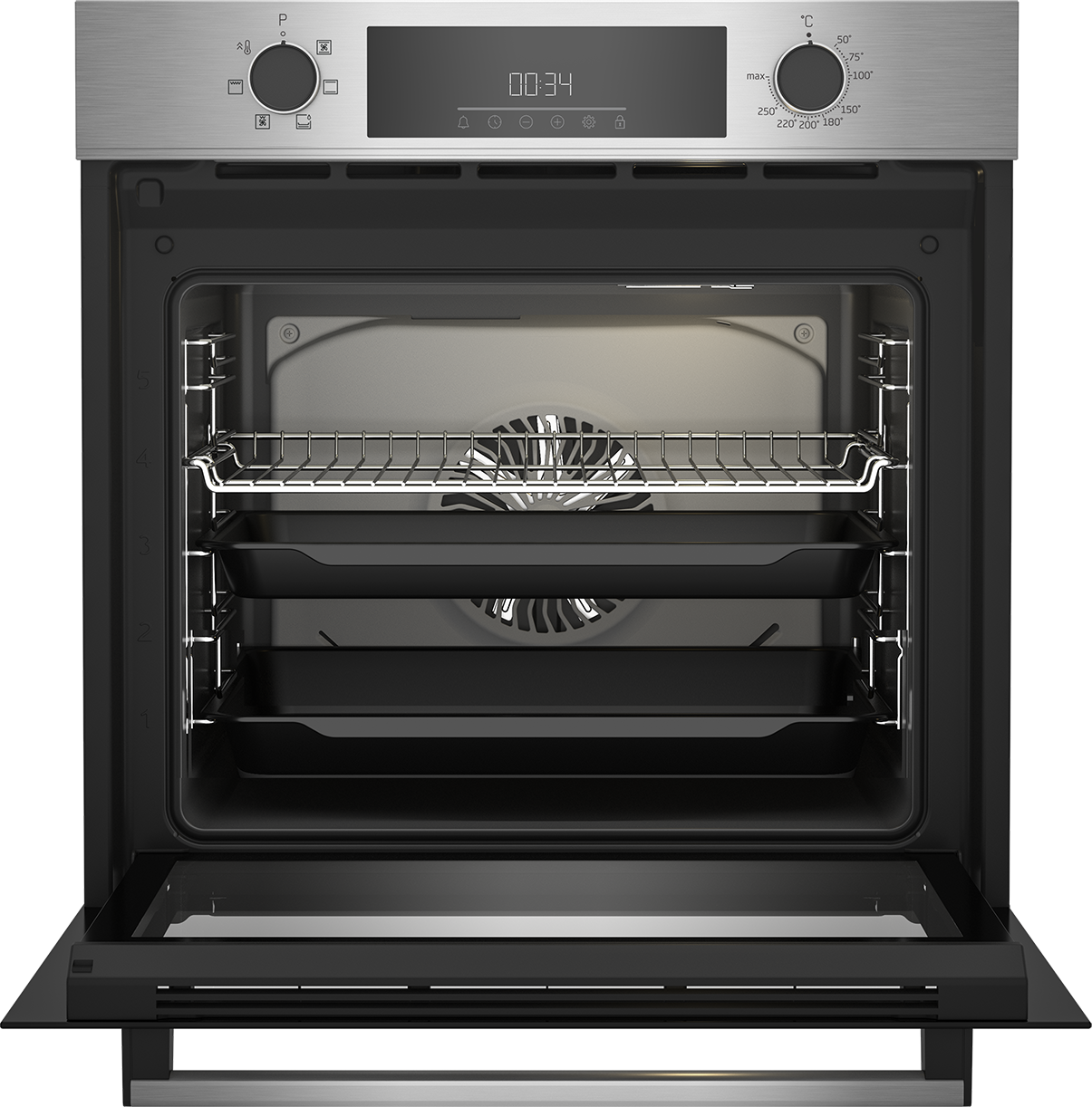 BBIE12300X: 60cm Stainless Steel Multifunction Built-in Oven