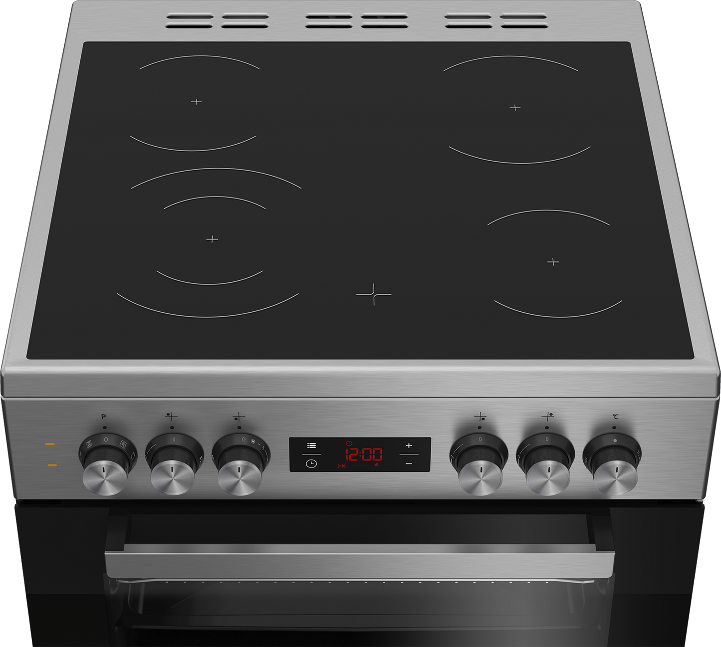 FSE87310GX: 60cm Stainless Steel Multifunction Vitroceramic Freestanding Stove