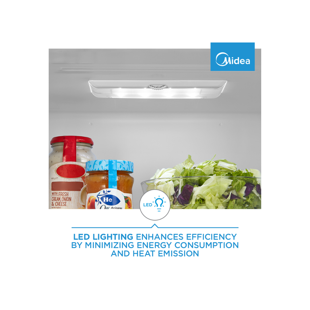 Midea 259L Bottom Mount Freezer - Stainless Steel