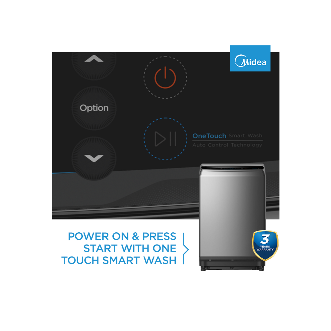 MA200W130-G - Midea 13kg Top Load Washing Machine Silver