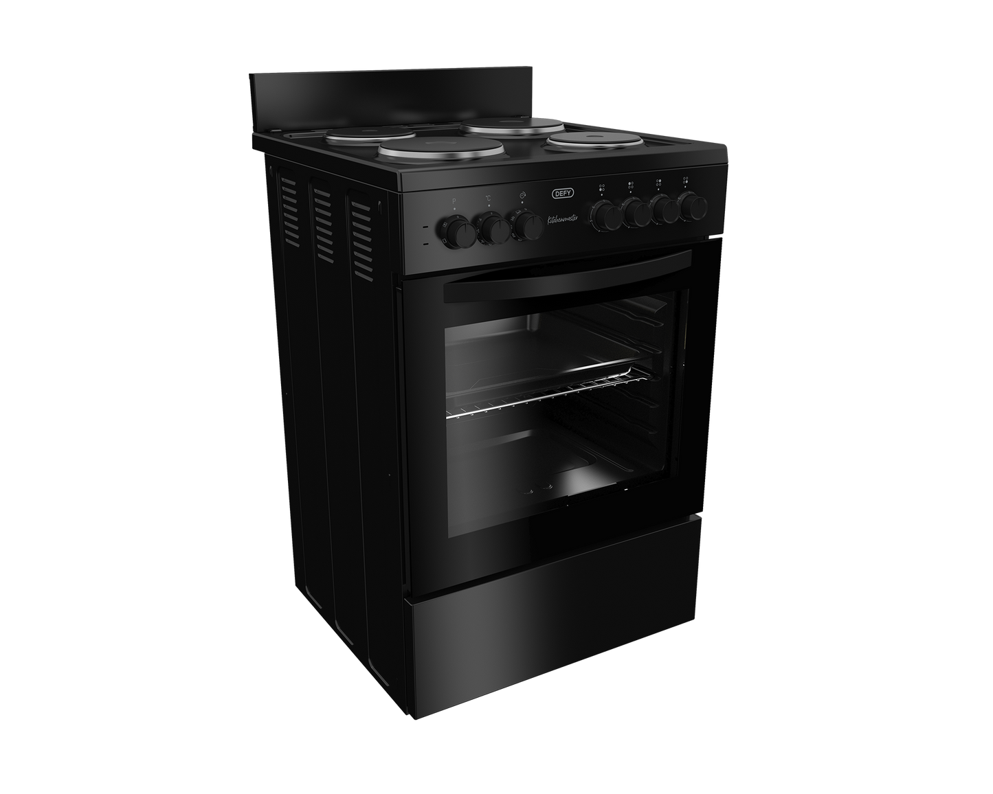 DSS612: Defy 60cm 4 Plate Electric Stove - Black