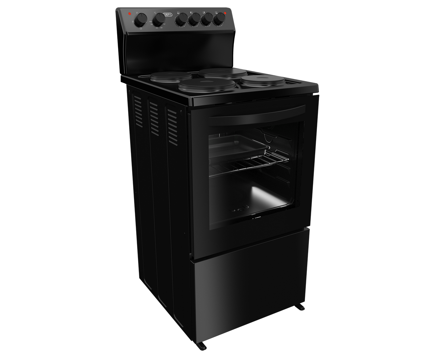 DSS556: Defy 50cm 4 Plate Electric Stove - Black