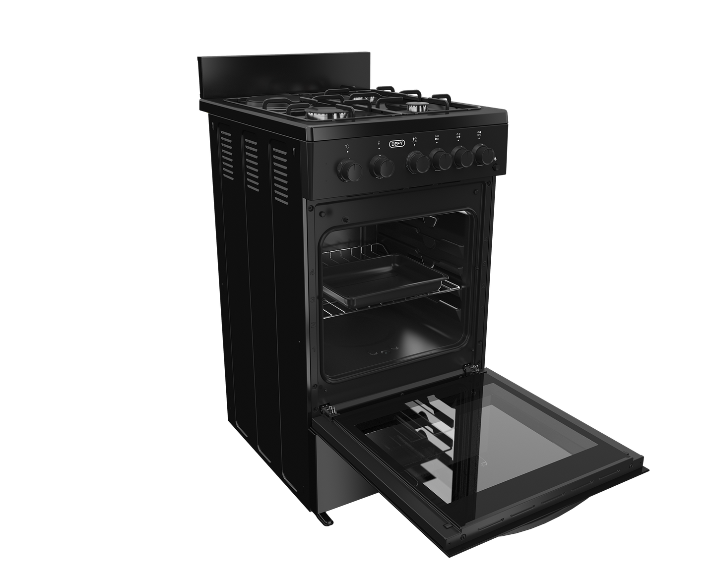 DGS578: Defy 50cm Gas Electric Stove - Black