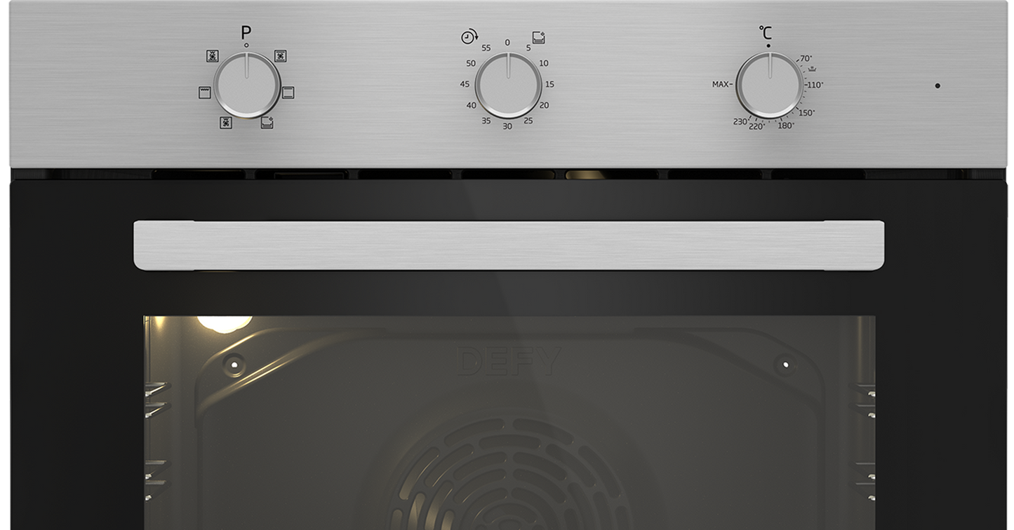 DBO486E: Defy 60cm Slimline Under Counter Oven - Stainless Steel